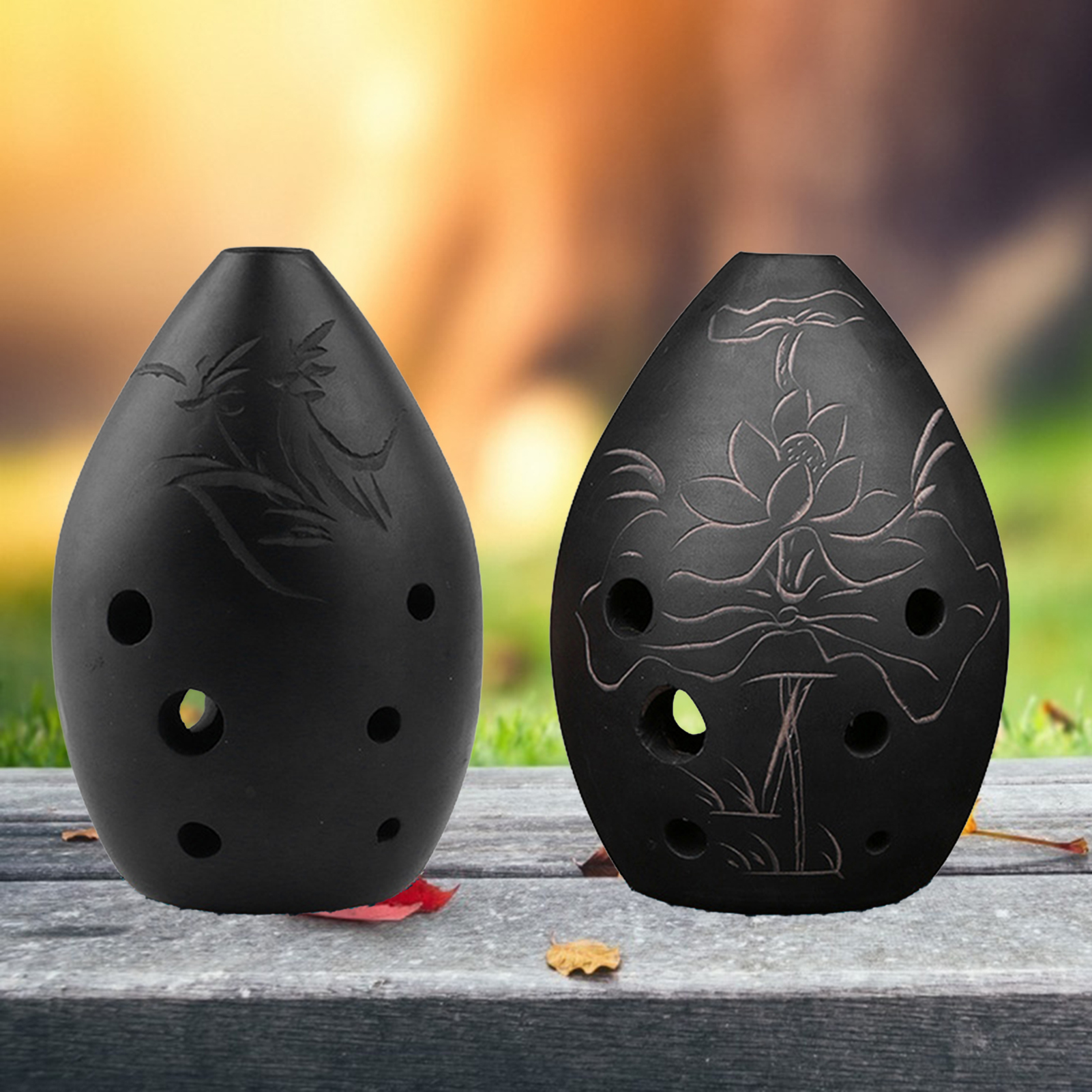 Sijiali Xun 8 Holes C Tone Clay Professional Chinese Flute Ocarina for Beginner